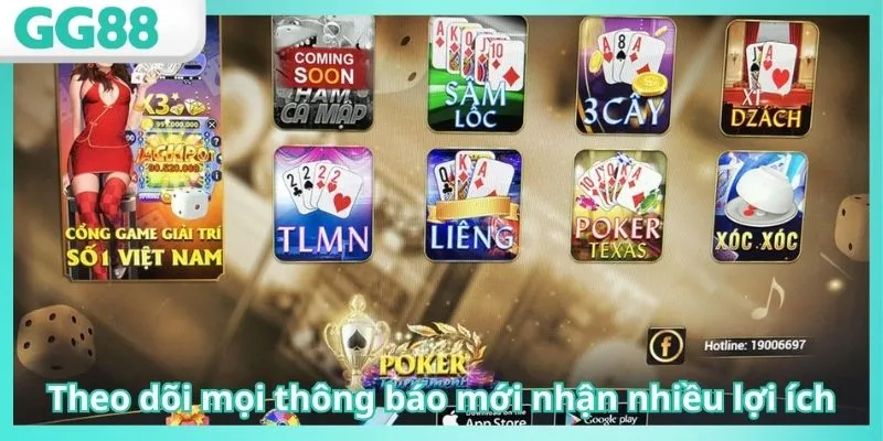 Theo dõi mọi thông báo mới nhận nhiều lợi ích
